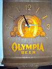 VINTAGE OLYMPIA BEER HORSESHOE LIGHTED WALL CLOCK BAR SIGN