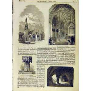  Charlecote Church Building Font Chapel Leadenhall 1853 