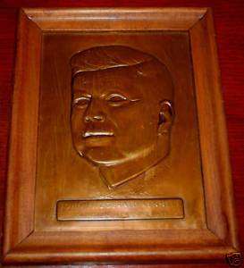 JFK John Kennedy raised copper relief Portrait T40  