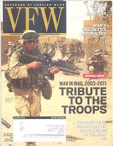 VFW Magazine March 2012 Vets Iraq War Special Issue Female Military 