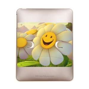   iPad 5 in 1 Case Metal Bronze Smiley Face on Daisy 