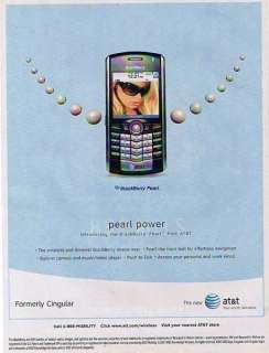 2007 AT&T Blackberry Pearl Mobile Phone Magazine Ad  