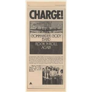 1977 The New Commander Cody Band Rock N Roll Again Promo 