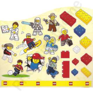 LEGO CLASSIC WALL STICKERS OFFICIAL NEW 25+ PIECES ROOM DECOR  