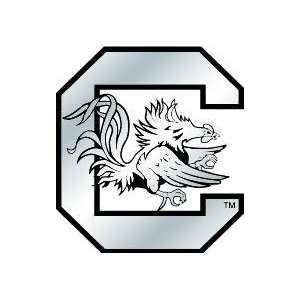 South Carolina Gamecocks Silver Auto Emblem   College Athletics Sports 