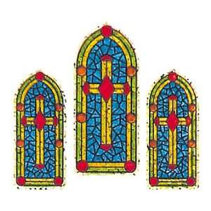  Prismatic Sparkle Stickers (CHRISTIAN STAINED GLASS) 14.5 