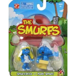    The Smurfs Smurfette and Poet Smurf Figure Pack Toys & Games