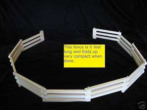 NATURAL Wood Toy Fence for Breyer Horse 12 FEET TOTAL  