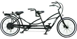  ELECTRIC CRUISER BICYCLE BIKE   BLACK FRAME/RIMS &WHITE WALL TIRES