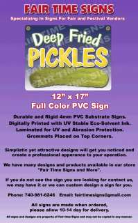 DEEP FRIED PICKLES Concession Sign   Rectangle PVC Full Color 