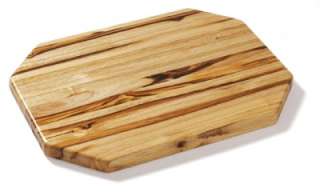   12 x 1 Inch Octagon Shape Teak Wood Cutting Board 810996010118  