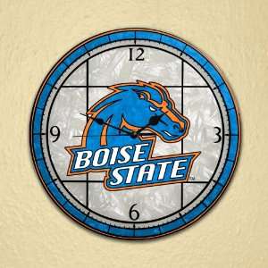  NCAA Boise State Broncos Stained Glass Wall Clock
