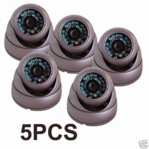 5x CCTV 1/3 SONY CCD Vandalproof 540TVL Dome Cameras  
