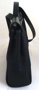 Authentic Hermes HerBag Black Shoulder Bag. Manual & Box Included 