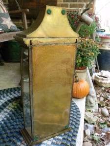 Beautiful Vintage Wall Mount Brass Curio Cabinet  