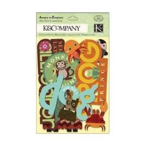  K&Company Cardstock Die Cuts Actopus To Zelephant; 3 Items 