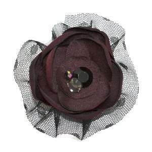  Laliberi Pin and Clip Flower, Round Burnt Suede Arts 