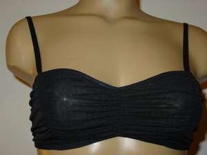   Outfitters Intimately Free People black mesh bandeau tube bra gather L