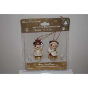   Victorian Mickey Minnie Christmas Bell Ornaments