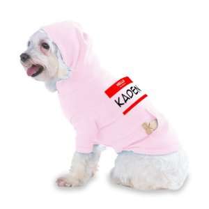 HELLO my name is KADEN Hooded (Hoody) T Shirt with pocket for your Dog 