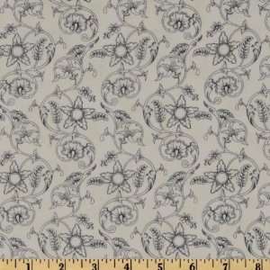  44 Wide An Appointed Time French Flower Natural Fabric 