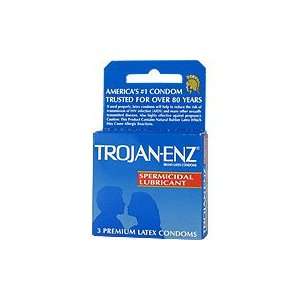  Trojan ENZ Premium Latex Condoms Spermicidal Lubricant 3 