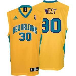  David West Jersey adidas Gold Replica #30 New Orleans 