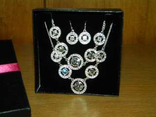 Avon Rose Necklace, Earring & Bracelet 3 Piece Set  