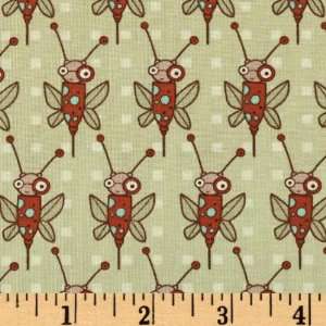  44 Wide Garden Friends Ivy League Bees Green Fabric By 