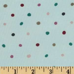  44 Wide Habitat For The Birds Dots Teal Fabric By The 
