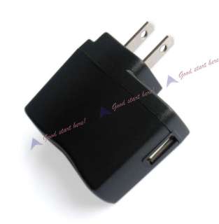 Black USB AC DC Power US Plug Supply Wall Charger Adapter  MP4 DV 