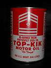   TOP KIK 1 qt. paper Oil can Store Display 1950s 1960s (NOS