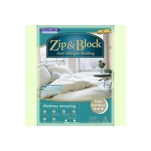  Zip and Block Anti Allergen Bedding Pillow Cover Standard 