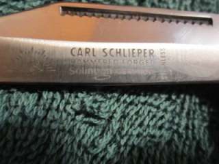 Carl Schlieper German Eye Stag Lockback Folding Pocket Knife  