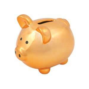   Small Copper colored Kids pig shaped savings Piggy Bank Toys & Games
