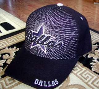 Thread Design Black Dallas Cowboys Embroidered Cap Hat  