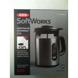   OXO SoftWorks French Press with Groundskeeper