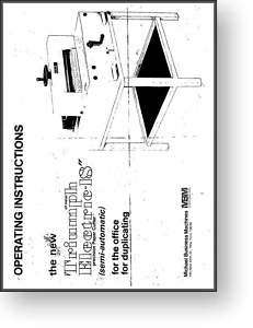 MBM Triumph 4810 / 4850 18 Electric Cutter Manual  