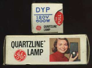 MIB GE Quartzline Projector Lamps Bulbs DYP 120V 600W  