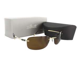 NEW Silhouette 8639 20 6129 Polarized Brown Sunglasses  