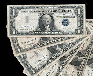 Silver Certificate Blue Seal 1957 Nice Circulated F+  