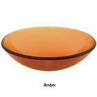 NEW Amber Glass Vessel Bathroom Vanity Bowl Basin Sink  