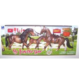  My Favorite Horse 19 Piece Playset NewRay 1/9 Scale Toys 