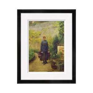 Woman With Watering Cans Framed Giclee Print 