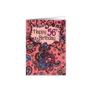  Happy Birthday   Mendhi   56 years old Card Toys & Games