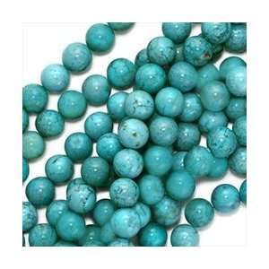  Blue Turquoise Gem Round Beads 8mm Stabilized /16 Strand 