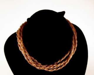 Vintage Napier Woven Rope 12k GF SAUTOIR Necklace  