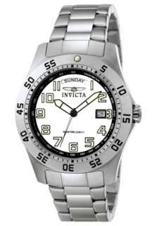 Invicta 5249W Mens Pro Diver Stainless Steel Bracelet White Dial 