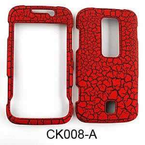   CASE COVER SKIN RED EGG CRACK RUBBERIZED Cell Phones & Accessories