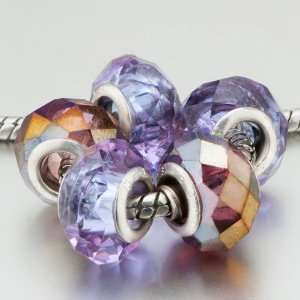Visual Purple Beads Fit Pandora Charms (include Bracelet)